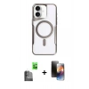 MARSİLYAN™- iPhone 16 Kılıf Yadigar Klasik Özel Seri - Siyah 3D Antistatik Mat Seramik Nano Ekran Koruyucu + Raze Metal Kamera Lens - SH