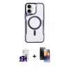 MARSİLYAN™- iPhone 16 Kılıf Yadigar Klasik Özel Seri - Siyah 3D Antistatik Mat Seramik Nano Ekran Koruyucu + Bilvis Titan Kamera Lens - SH
