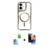 MARSİLYAN™- iPhone 16 Kılıf Yadigar Klasik Özel Seri - Siyah 3D Antistatik Mat Seramik Nano Ekran Koruyucu + Raze Metal Kamera Lens - LT