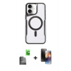 MARSİLYAN™- iPhone 16 Kılıf Yadigar Klasik Özel Seri - Siyah 3D Antistatik Mat Seramik Nano Ekran Koruyucu + Raze Metal Kamera Lens - SH
