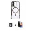 MARSİLYAN™- iPhone 16 Kılıf Yadigar Klasik Özel Seri - Siyah 3D Antistatik Mat Seramik Nano Ekran Koruyucu + PVD Metal Kamera Lens - MI