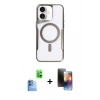 MARSİLYAN™- iPhone 16 Kılıf Yadigar Klasik Özel Seri - Siyah 3D Antistatik Mat Seramik Nano Ekran Koruyucu + Raze Metal Kamera Lens - LT