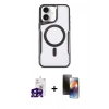 MARSİLYAN™- iPhone 16 Kılıf Yadigar Klasik Özel Seri - Siyah 3D Antistatik Mat Seramik Nano Ekran Koruyucu + Bilvis Titan Kamera Lens - SH
