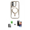 MARSİLYAN™- iPhone 16 Kılıf Yadigar Klasik Özel Seri - Siyah 3D Antistatik Mat Seramik Nano Ekran Koruyucu + Raze Metal Kamera Lens - SH
