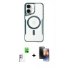 MARSİLYAN™- iPhone 16 Kılıf Yadigar Klasik Özel Seri - Siyah 3D Antistatik Mat Seramik Nano Ekran Koruyucu + Raze Metal Kamera Lens - BZ