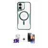 MARSİLYAN™- iPhone 16 Kılıf Yadigar Klasik Özel Seri - Siyah 3D Antistatik Mat Seramik Nano Ekran Koruyucu + Bilvis Titan Kamera Lens - GS
