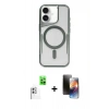 MARSİLYAN™- iPhone 16 Kılıf Yadigar Klasik Özel Seri - Siyah 3D Antistatik Mat Seramik Nano Ekran Koruyucu + Raze Metal Kamera Lens - BZ