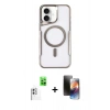 MARSİLYAN™- iPhone 16 Kılıf Yadigar Klasik Özel Seri - Siyah 3D Antistatik Mat Seramik Nano Ekran Koruyucu + Raze Metal Kamera Lens - BZ