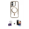 MARSİLYAN™- iPhone 16 Kılıf Yadigar Klasik Özel Seri - Siyah 3D Antistatik Mat Seramik Nano Ekran Koruyucu + Bilvis Titan Kamera Lens - YL