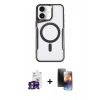 MARSİLYAN™- iPhone 16 Kılıf Yadigar Klasik Özel Seri - Siyah 3D Antistatik Mat Seramik Nano Ekran Koruyucu + Bilvis Titan Kamera Lens - YL
