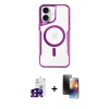 MARSİLYAN™- iPhone 16 Kılıf Yadigar Klasik Özel Seri - Siyah 3D Antistatik Mat Seramik Nano Ekran Koruyucu + Bilvis Titan Kamera Lens - SH