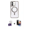MARSİLYAN™- iPhone 16 Kılıf Yadigar Klasik Özel Seri - Siyah 3D Antistatik Mat Seramik Nano Ekran Koruyucu + Bilvis Titan Kamera Lens - YL