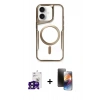 MARSİLYAN™- iPhone 16 Kılıf Yadigar Klasik Özel Seri - Siyah 3D Antistatik Mat Seramik Nano Ekran Koruyucu + Bilvis Titan Kamera Lens - SH