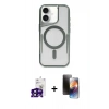 MARSİLYAN™- iPhone 16 Kılıf Yadigar Klasik Özel Seri - Siyah 3D Antistatik Mat Seramik Nano Ekran Koruyucu + Bilvis Titan Kamera Lens - SH