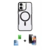 MARSİLYAN™- iPhone 16 Kılıf Yadigar Klasik Özel Seri - Siyah 3D Antistatik Mat Seramik Nano Ekran Koruyucu + Raze Metal Kamera Lens - LT