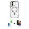 MARSİLYAN™- iPhone 16 Kılıf Yadigar Klasik Özel Seri - Siyah 3D Antistatik Mat Seramik Nano Ekran Koruyucu + Raze Metal Kamera Lens - LT
