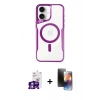 MARSİLYAN™- iPhone 16 Kılıf Yadigar Klasik Özel Seri - Siyah 3D Antistatik Mat Seramik Nano Ekran Koruyucu + Bilvis Titan Kamera Lens - GS