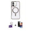 MARSİLYAN™- iPhone 16 Kılıf Yadigar Klasik Özel Seri - Siyah 3D Antistatik Mat Seramik Nano Ekran Koruyucu + Bilvis Titan Kamera Lens - GS