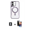 MARSİLYAN™- iPhone 16 Kılıf Yadigar Klasik Özel Seri - Siyah 3D Antistatik Mat Seramik Nano Ekran Koruyucu + PVD Metal Kamera Lens - MI