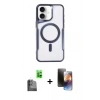 MARSİLYAN™- iPhone 16 Kılıf Yadigar Klasik Özel Seri - Siyah 3D Antistatik Mat Seramik Nano Ekran Koruyucu + Raze Metal Kamera Lens - SH