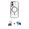 MARSİLYAN™- iPhone 16 Kılıf Yadigar Klasik Özel Seri - Siyah 3D Antistatik Seramik Nano Ekran Koruyucu + Bilvis Titan Kamera Lens - GS