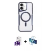 MARSİLYAN™- iPhone 16 Kılıf Yadigar Klasik Özel Seri - Siyah 3D Antistatik Seramik Nano Ekran Koruyucu + Bilvis Titan Kamera Lens - GS
