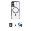 MARSİLYAN™- iPhone 16 Kılıf Yadigar Klasik Özel Seri - Siyah 3D Antistatik Seramik Nano Ekran Koruyucu + PVD Metal Kamera Lens - MI