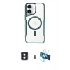 MARSİLYAN™- iPhone 16 Kılıf Yadigar Klasik Özel Seri - Siyah 3D Antistatik Seramik Nano Ekran Koruyucu + PVD Metal Kamera Lens - MI