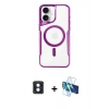 MARSİLYAN™- iPhone 16 Kılıf Yadigar Klasik Özel Seri - Siyah 3D Antistatik Seramik Nano Ekran Koruyucu + PVD Metal Kamera Lens - MI