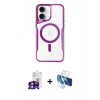MARSİLYAN™- iPhone 16 Kılıf Yadigar Klasik Özel Seri - Siyah 3D Antistatik Seramik Nano Ekran Koruyucu + Bilvis Titan Kamera Lens - PE