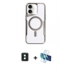 MARSİLYAN™- iPhone 16 Kılıf Yadigar Klasik Özel Seri - Siyah 3D Antistatik Seramik Nano Ekran Koruyucu + PVD Metal Kamera Lens - YL