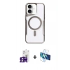 MARSİLYAN™- iPhone 16 Kılıf Yadigar Klasik Özel Seri - Siyah 3D Antistatik Seramik Nano Ekran Koruyucu + Bilvis Titan Kamera Lens - PE