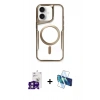 MARSİLYAN™- iPhone 16 Kılıf Yadigar Klasik Özel Seri - Siyah 3D Antistatik Seramik Nano Ekran Koruyucu + Bilvis Titan Kamera Lens - PE