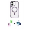 MARSİLYAN™- iPhone 16 Kılıf Yadigar Klasik Özel Seri - Siyah 3D Antistatik Seramik Nano Ekran Koruyucu + Raze Metal Kamera Lens - PE