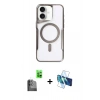 MARSİLYAN™- iPhone 16 Kılıf Yadigar Klasik Özel Seri - Siyah 3D Antistatik Seramik Nano Ekran Koruyucu + Raze Metal Kamera Lens - SH