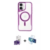 MARSİLYAN™- iPhone 16 Kılıf Yadigar Klasik Özel Seri - Siyah 3D Antistatik Seramik Nano Ekran Koruyucu + Bilvis Titan Kamera Lens - SH