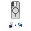 MARSİLYAN™- iPhone 16 Kılıf Yadigar Klasik Özel Seri - Siyah 3D Antistatik Seramik Nano Ekran Koruyucu + Bilvis Titan Kamera Lens - SH