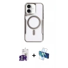 MARSİLYAN™- iPhone 16 Kılıf Yadigar Klasik Özel Seri - Siyah 3D Antistatik Seramik Nano Ekran Koruyucu + Bilvis Titan Kamera Lens - YL