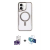 MARSİLYAN™- iPhone 16 Kılıf Yadigar Klasik Özel Seri - Siyah 3D Antistatik Seramik Nano Ekran Koruyucu + Bilvis Titan Kamera Lens - YL
