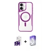 MARSİLYAN™- iPhone 16 Kılıf Yadigar Klasik Özel Seri - Siyah Bilvis 5in1 3D Magic Cam Ekran Koruyucu + Bilvis Titan Kamera Lens - SH