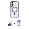 MARSİLYAN™- iPhone 16 Kılıf Yadigar Klasik Özel Seri - Siyah Bilvis 5in1 3D Magic Cam Ekran Koruyucu + Bilvis Titan Kamera Lens - SH