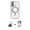 MARSİLYAN™- iPhone 16 Kılıf Yadigar Klasik Özel Seri - Siyah Bilvis 5in1 3D Magic Cam Ekran Koruyucu + Bilvis Titan Kamera Lens - SH