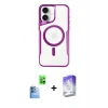 MARSİLYAN™- iPhone 16 Kılıf Yadigar Klasik Özel Seri - Siyah Bilvis 5in1 3D Magic Cam Ekran Koruyucu + Raze Metal Kamera Lens - LT