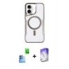 MARSİLYAN™- iPhone 16 Kılıf Yadigar Klasik Özel Seri - Siyah Bilvis 5in1 3D Magic Cam Ekran Koruyucu + Raze Metal Kamera Lens - LT