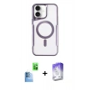 MARSİLYAN™- iPhone 16 Kılıf Yadigar Klasik Özel Seri - Siyah Bilvis 5in1 3D Magic Cam Ekran Koruyucu + Raze Metal Kamera Lens - LT
