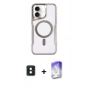 MARSİLYAN™- iPhone 16 Kılıf Yadigar Klasik Özel Seri - Siyah Bilvis 5in1 3D Magic Cam Ekran Koruyucu + PVD Metal Kamera Lens - YL