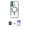 MARSİLYAN™- iPhone 16 Kılıf Yadigar Klasik Özel Seri - Siyah Bilvis 5in1 3D Magic Cam Ekran Koruyucu + PVD Metal Kamera Lens - YL