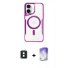 MARSİLYAN™- iPhone 16 Kılıf Yadigar Klasik Özel Seri - Siyah Bilvis 5in1 3D Magic Cam Ekran Koruyucu + PVD Metal Kamera Lens - YL