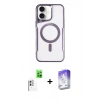 MARSİLYAN™- iPhone 16 Kılıf Yadigar Klasik Özel Seri - Siyah Bilvis 5in1 3D Magic Cam Ekran Koruyucu + Raze Metal Kamera Lens - BZ