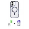 MARSİLYAN™- iPhone 16 Kılıf Yadigar Klasik Özel Seri - Siyah Bilvis 5in1 3D Magic Cam Ekran Koruyucu + Raze Metal Kamera Lens - BZ